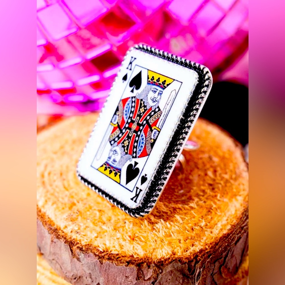 King of Spades Cuff Ring